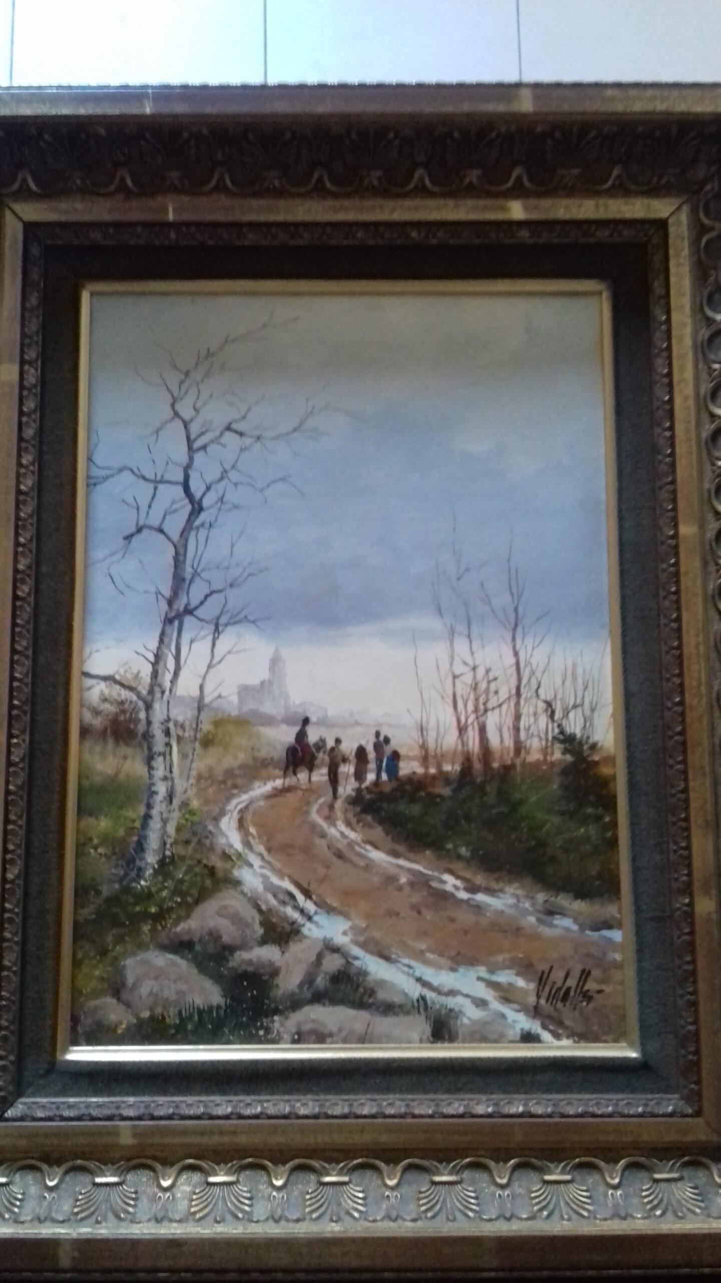 Peinture Tableau, Pastel Huile sur toile signée VIDALLER France