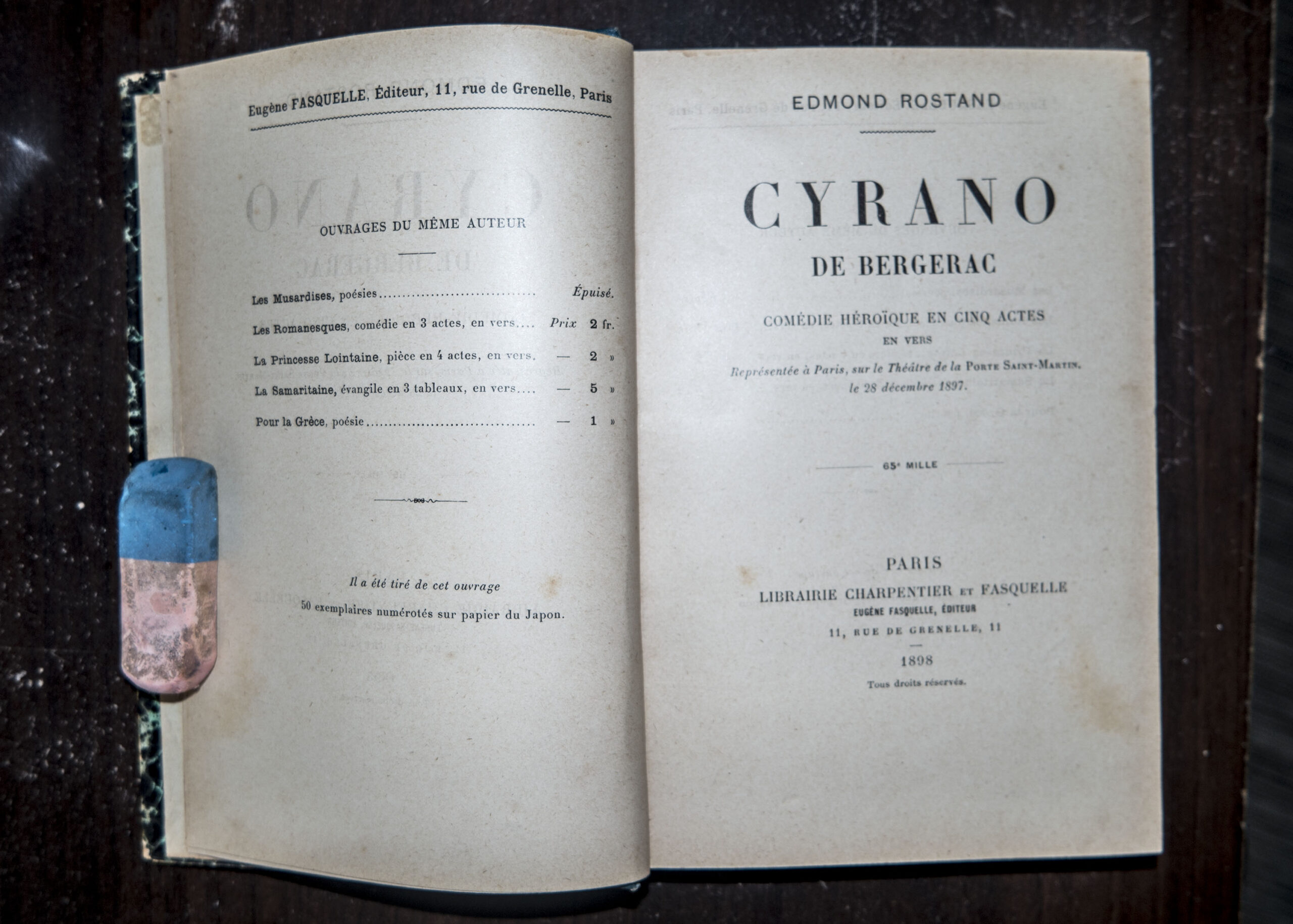 Estimation Livre, manuscrit: ?CYRANO DE BERGERAC - Edmond Rostand