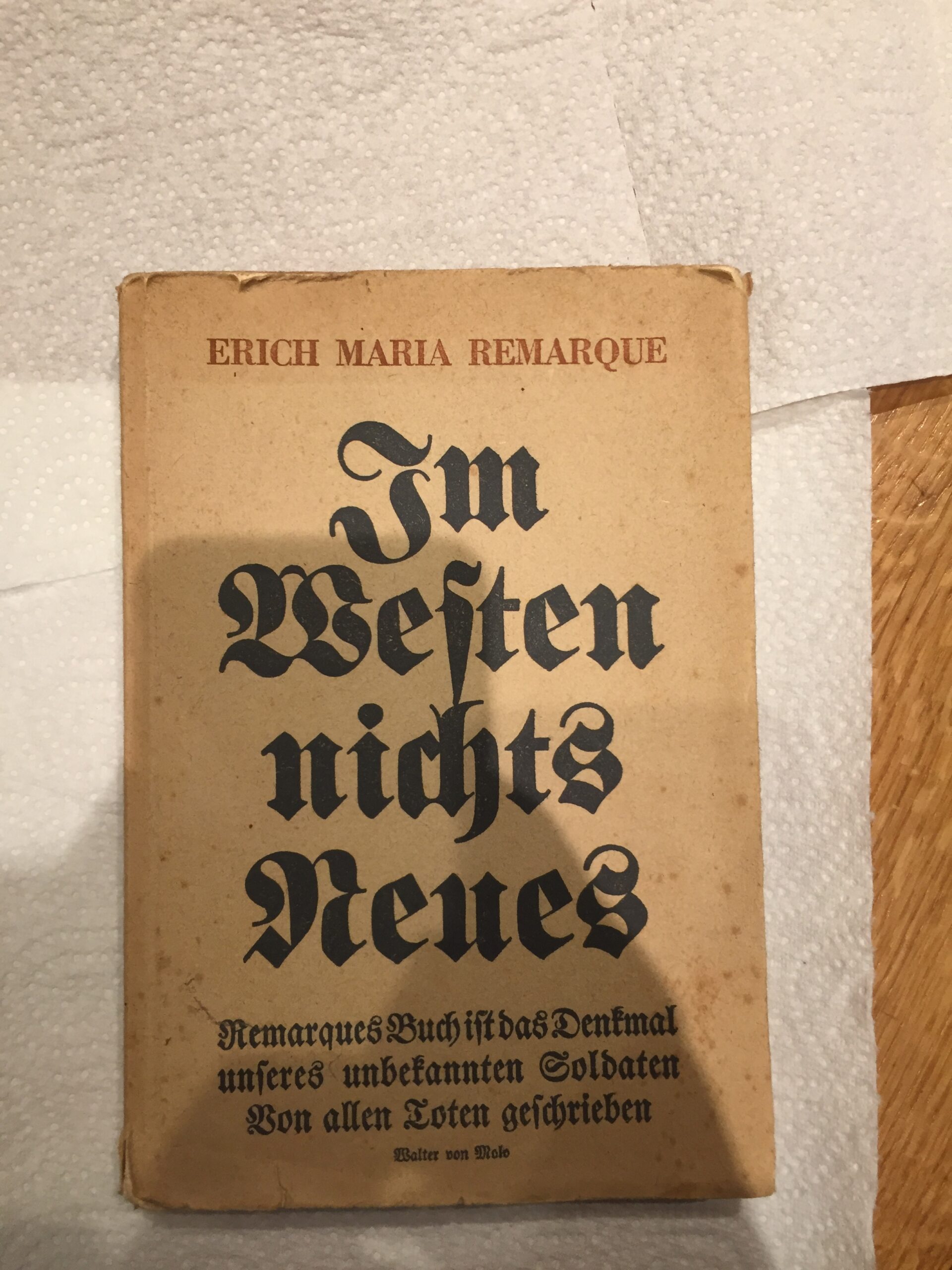 Im Westen Nichts Neues Wichtige Zitate Estimation Livre, manuscrit: Im westen nichts neues - France Estimations