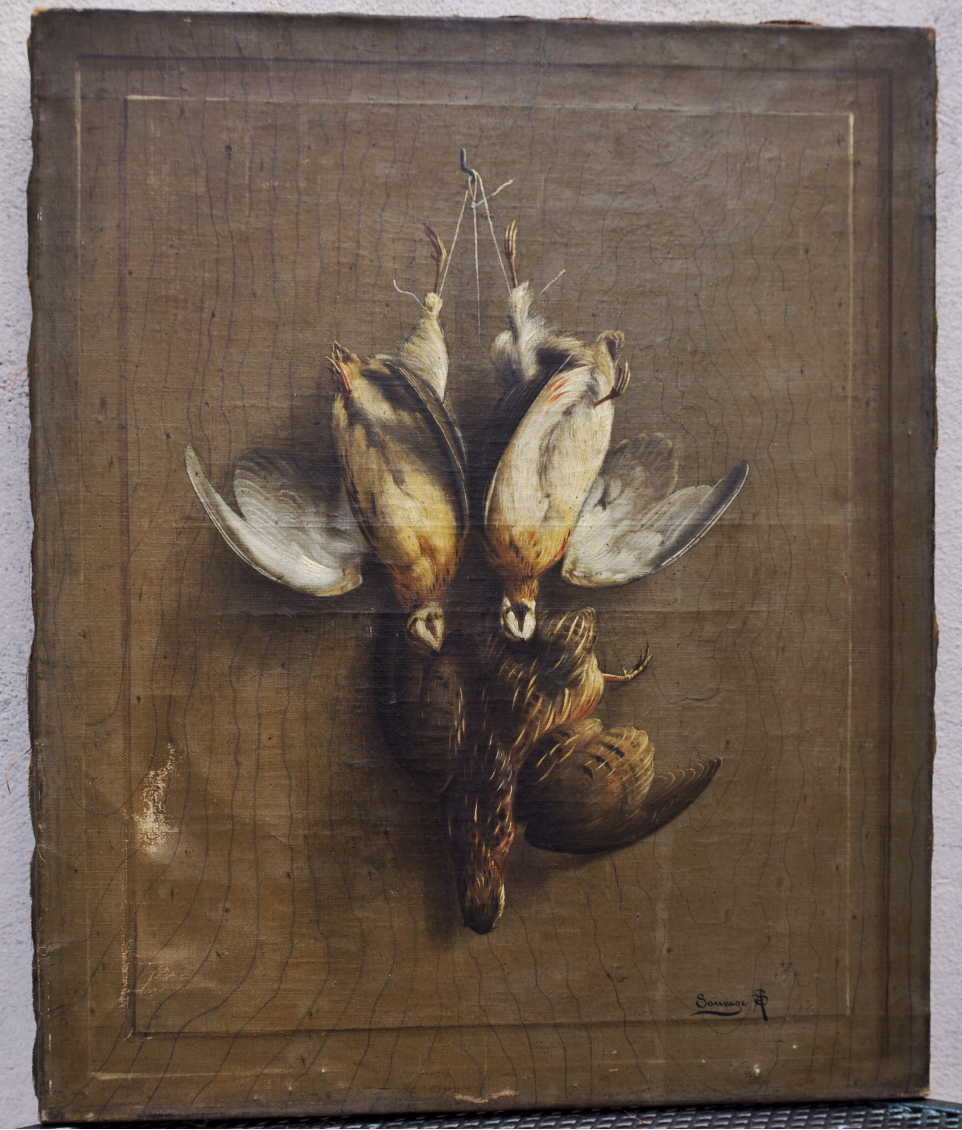 Peinture Tableau, Pastel huile sur toile nature morte