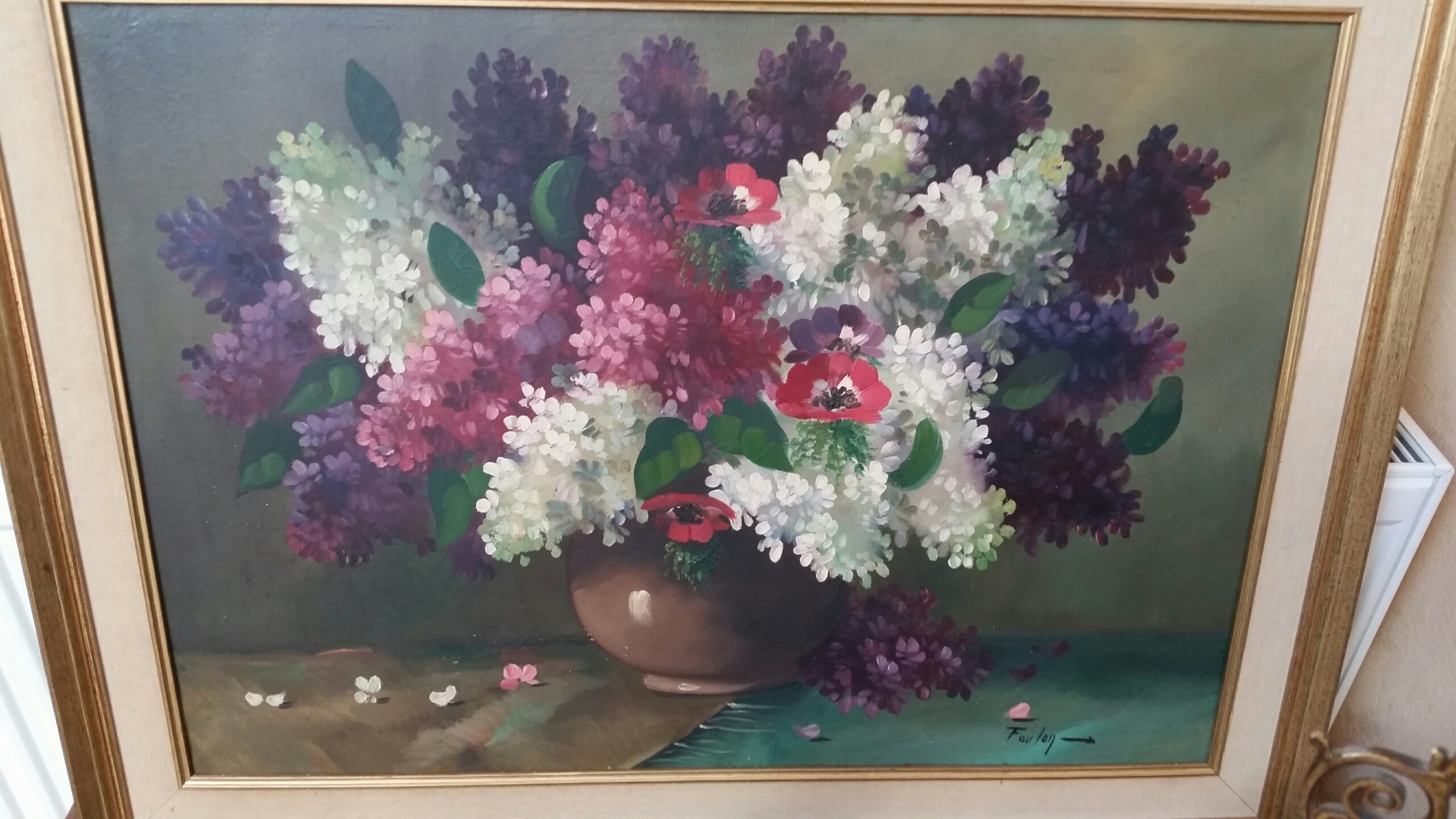 Peinture Tableau, Pastel Huile sur toile Foulon