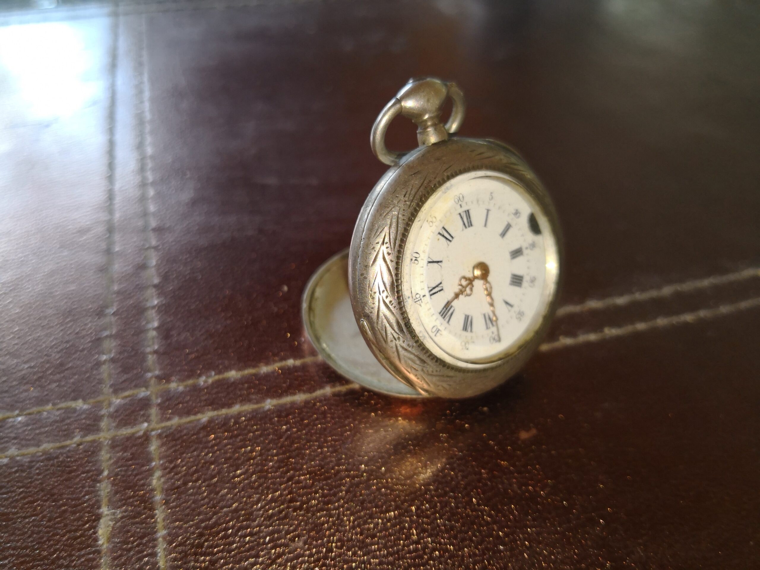 Montre De Poche Ancienne DELETRE, Mécanique, Acier Inoxydable, Homme, Classique