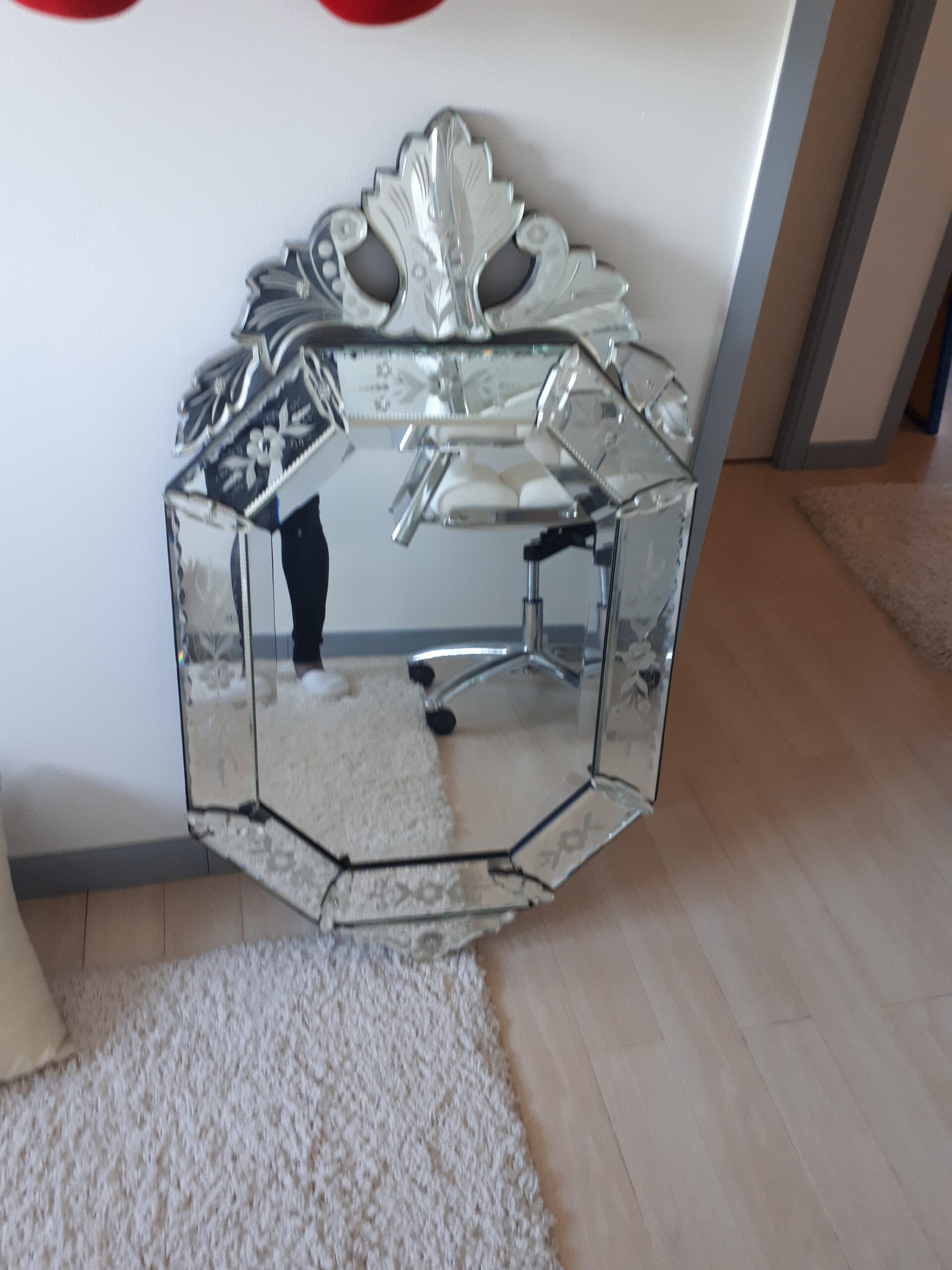 Miroir en verre de Venise, Murano, fin XIXe